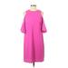 Calvin Klein Casual Dress - Shift: Pink Solid Dresses - Women's Size 4