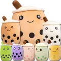Peluche rembourrée Boba Bubble Tea pour enfants dessin animé tasse à thé au lait oreiller doux
