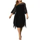 Robes en mousseline de soie évidées pour femmes jupe double grande taille nouvelle mode simple