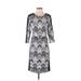 Vince Camuto Casual Dress - Sheath: Gray Print Dresses - Women's Size Small