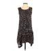 Theory Casual Dress - DropWaist: Brown Animal Print Dresses - Women's Size 2