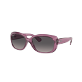 Ray-Ban Woman Sunglass RB4101 Jackie Ohh Transparent - Frame color: Transparent Violet, Lens color: Grey Gradient Polar