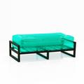 Banc design tpu vert cadre en aluminium