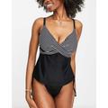 Figleaves Fuller Bust tankini top in black stripe