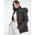 The North Face Gotham hooded down jacket with faux fur hood in black