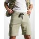 Bershka cargo jersey shorts in khaki-Green