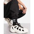 adidas Originals adifom Q trainers in off white and black-Brown