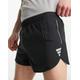 adidas Running Own The Run 3 inch split shorts in black