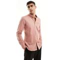 Ben Sherman long sleeve oxford shirt in light pink-Copper