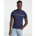 Ben Sherman chest stripe t-shirt in indigo-Blue