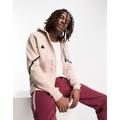 adidas Sportwear tech fleece full zip hoodie in off white-Brown