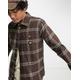 Dickies warrenton check shirt in dark brown