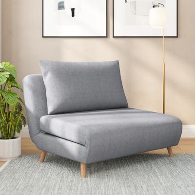Foldable Sleep Chair with Hideaway Legs and Backrest Pillow - 75.5"D x 41"W x 30"H