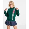 adidas Originals varsity logo hoodie in green