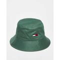 Tommy Jeans flag logo bucket hat in green