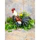 Handmade Colourful Metal Cockerel - Vibrant Garden Decor - Unique Country House Rooster Art Sculpture - Chicken Themed Gift