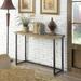 Farmhouse Console Table in Natural Wood Finish and Black Frame - 54 x 84