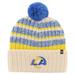 Men's '47 Natural Los Angeles Rams Tavern Cuffed Knit Hat with Pom