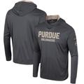 Men's Colosseum Charcoal Purdue Boilermakers OHT Military Appreciation Long Sleeve Hoodie T-Shirt