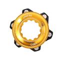 Tiyuyo Centerlock to 6-hole Hub Disc Center Lock Conversion Bicycle Adapter (Gold)