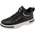 nsendm Male Fashion Sneakers Adult Air 1 Low Sneaker Men Non Slip Work Shoes Comfortable Leather Casual Tennis Shoes Casual Shoes Men Sneaker Black 8