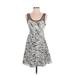 Parker Casual Dress - Mini Scoop Neck Sleeveless: White Dresses - New - Women's Size X-Small