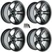 GTW Godfather 14 Golf Cart Wheels/Rims Gray E-Z-GO & Club Car