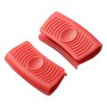 iOPQO Cooking Utensils Anti-hot Tools Microwave Insulation Non-slip Kitchen Utensil Silicone Handle square pot ear clips a pair of two red Red
