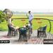 32 Polyethylene And Iron Brown 6-Piece Outdoor Sofa Set