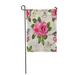 FMSHPON Floral Vintage Flowers Bird Cage and Butterflies Pattern Line Garden Flag Decorative Flag House Banner 28x40 inch