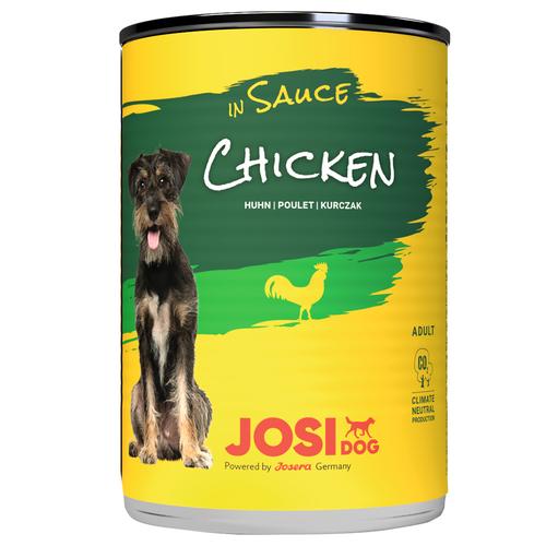 24 x 415g JosiDog Nassfutter in Soße Huhn Hundefutter nass