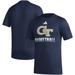 Men's adidas Navy Georgia Tech Yellow Jackets Fadeaway Basketball Pregame AEROREADY T-Shirt