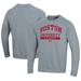 Men's Under Armour Gray Boston University Lacrosse All Day Fleece Pullover Sweatshirt