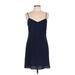 Banana Republic Casual Dress - Mini V-Neck Sleeveless: Blue Color Block Dresses - Women's Size 10