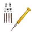 Screwdriver 5 in 1 Aluminum Alloy Magnetic Screwdriver Kit Eyelasses Screwdriver Set for Eyeglass Sunglasses Electronics