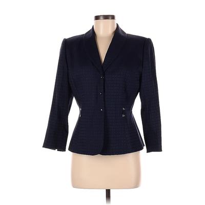 Tahari by ASL Blazer Jacket: Short Blue Jackets & Outerwear - Women's Size 6 Petite