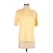 Salon Studio by Haband Short Sleeve T-Shirt: Yellow Tops - Women's Size Small