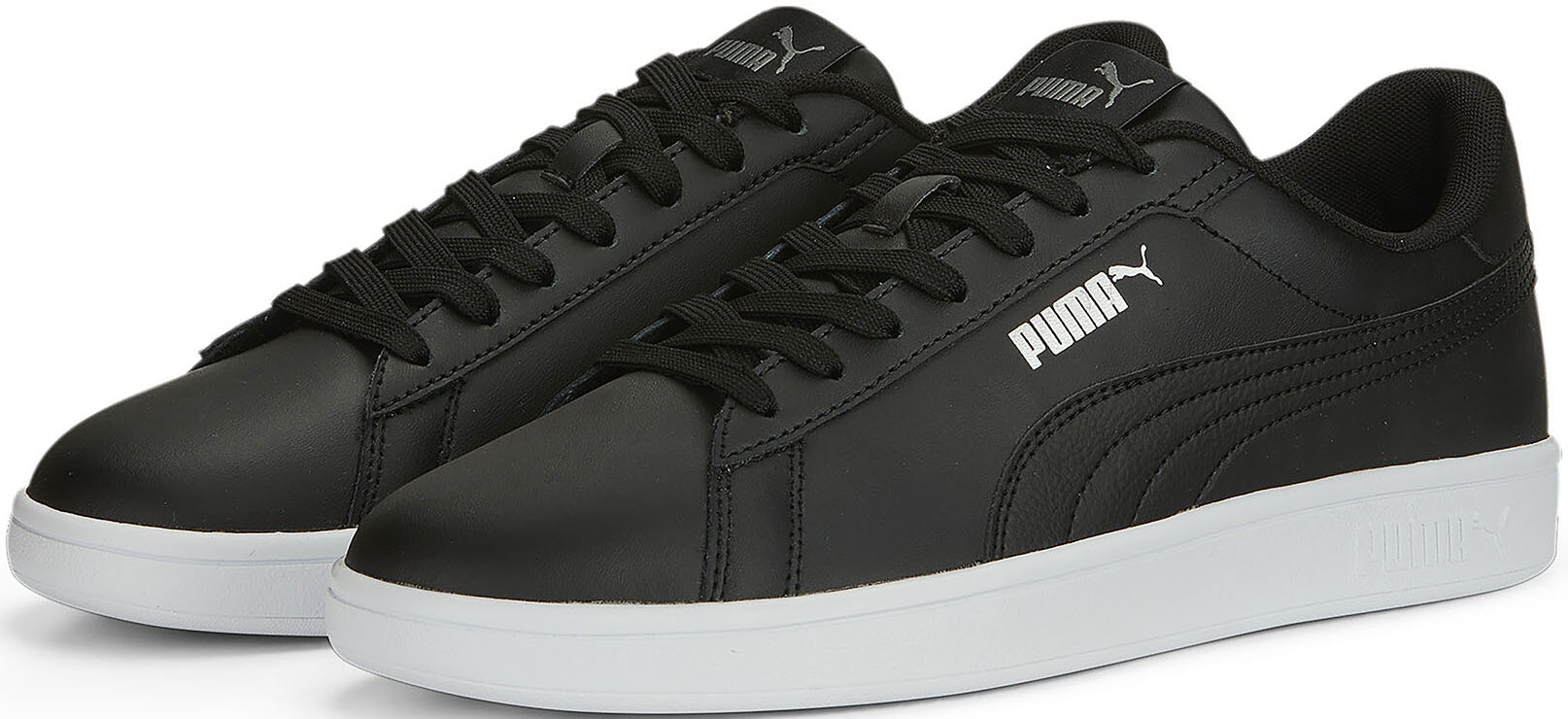 Sneaker PUMA "SMASH 3.0 L", Damen, Gr. 41, schwarz (puma schwarz, puma schwarz, puma weiß), unifarben, Schuhe Sneaker