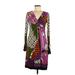 Eric New York Casual Dress V Neck Long sleeves: Purple Dresses - Women's Size 8