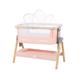 2in1 next-to-me NANNA wooden baby cot and melange fabric (pink)