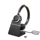 Jabra Evolve 65 SE Mono Wireless Headset - Bluetooth Headset with Noise-Cancelling Microphone, Long-Lasting Battery, and Charging Stand - MS Teams Certified, Works with All Other Platforms - Black