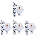 Holibanna 4 Sets Halloween Romper Halloween Baby Jumpsuit Baby Costume Infant Newborn Romper Halloween Pumpkin Clothes Bubble Romper Baby Tie Strap Romper Clothing Baby Boy Hat Cotton