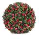 ZYWUOY Artificial Rose Flower Balls, Topiary Hanging Garden Basket Plant UV Stable Eucalyptus Grass Ball for Home, Birthday, Wedding