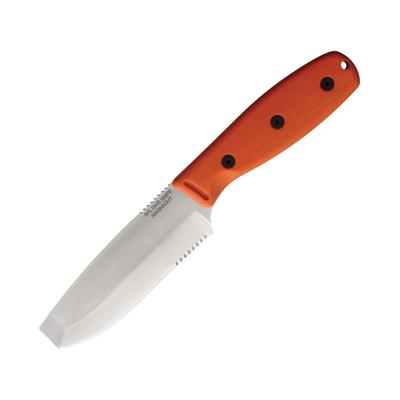 Ontario Knife Dive Knife 8.63in Overall 4.13in Satin Partially Serrated CPM Magnacut Stainless Chisel Tip Blade Orange G10 Handle 6140