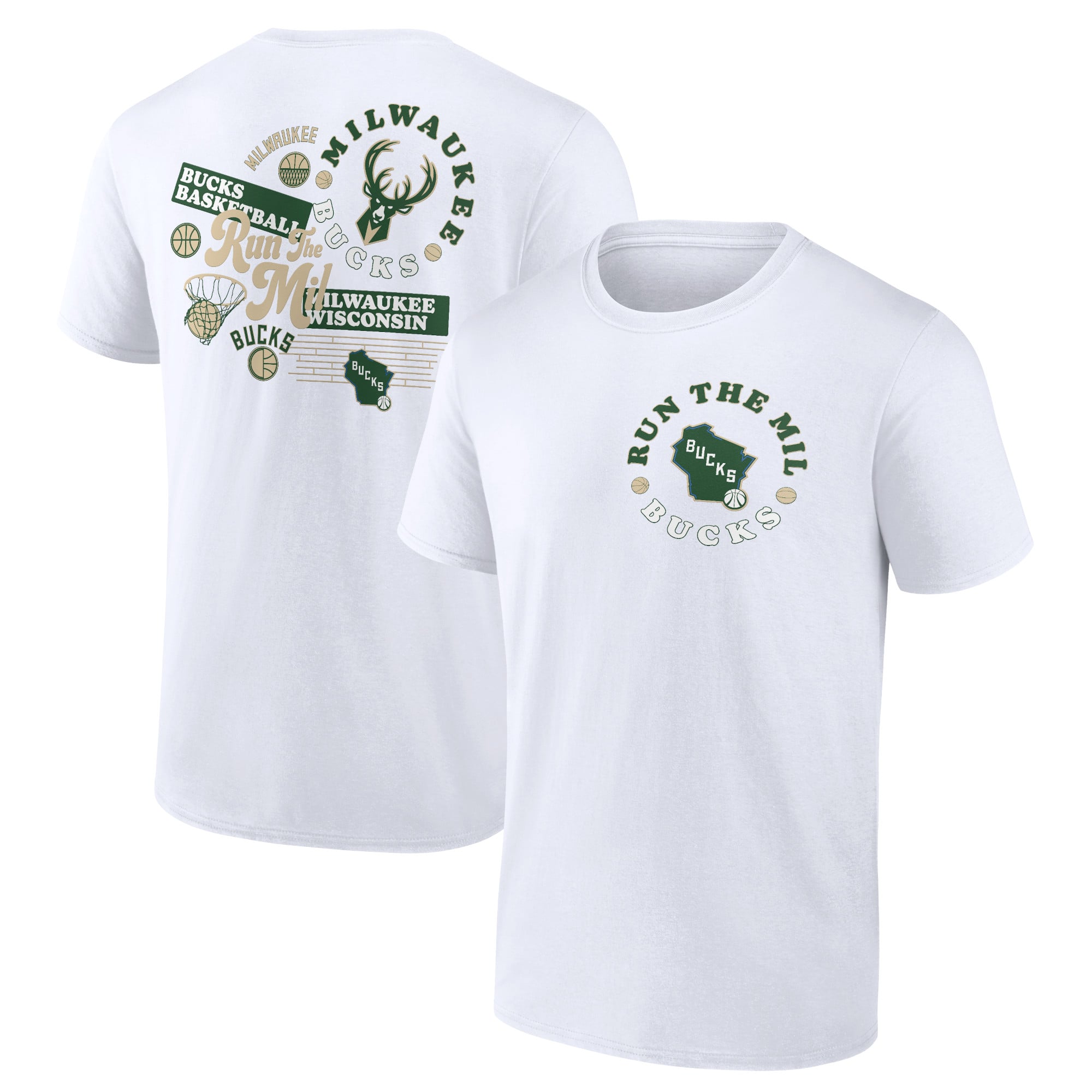 T-shirt graphique Milwaukee Bucks Street Collective - Hommes - Homme Taille: XL