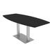 Skutchi Designs, Inc. 6 Ft Boat Shaped Conference Table w/ Double Base Wood/Metal in Gray/Black | 29 H x 69.5 W x 33.5 D in | Wayfair