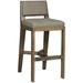 Vanguard Furniture Thom Filicia 32.5" Bar Stool Wood/Upholstered in White/Brown | 42 H x 19 W x 21.75 D in | Wayfair 9080-BS_154848_Brownstone