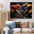 Red Barrel Studio® Yellow Football Dynamic Formation - Print on Canvas Metal | 30 H x 40 W x 1.5 D in | Wayfair 3BB3A7A7772145328EDD01242DDDDD50