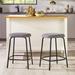 Latitude Run® Mutt 24" Counter Stool Wood/Upholstered/Metal in Gray/Black | 24 H x 16 W x 13 D in | Wayfair 0316349F2C91407DB4794F8588955C7C