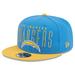 Men's New Era Powder Blue/Gold Los Angeles Chargers Headline 9FIFTY Snapback Hat